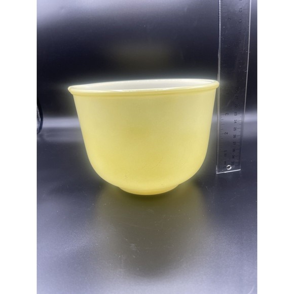 Vintage Glasbake Yellow Milk Glass Mixing Bowl  20CJ for Sunbeam Mixer E… - Picture 4 of 7
